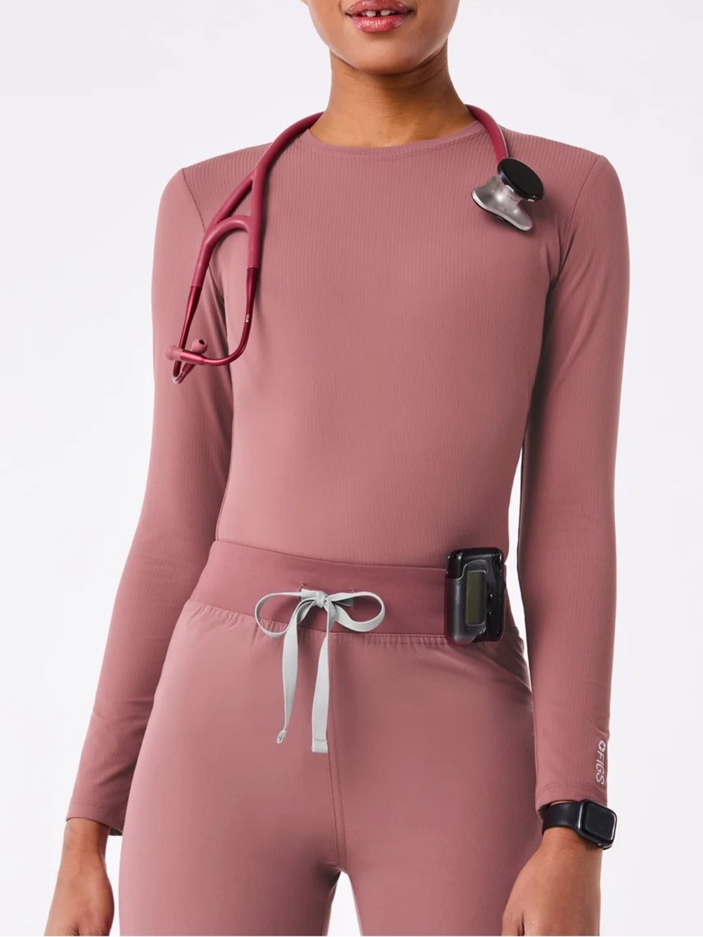 Figs Palmer ribbed long sleeve underscrub